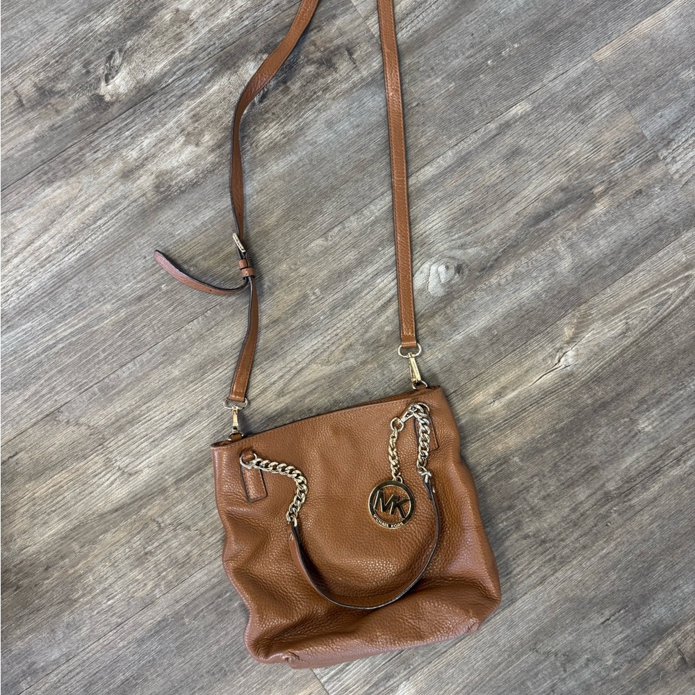 Michael Kors Tan Leather Crossbody Bag